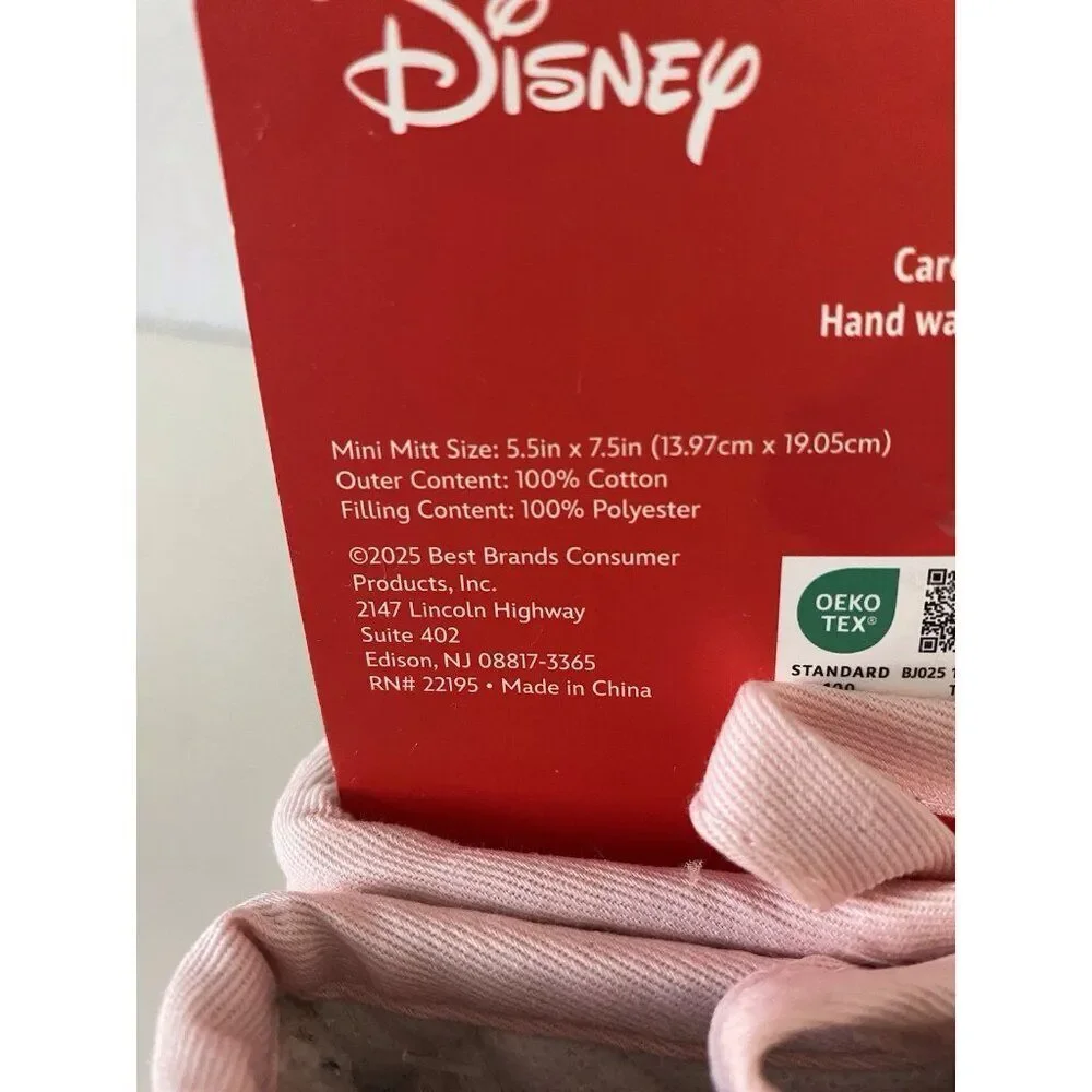 2 Pk Disney Minnie Mouse Mini Oven Mitts Christmas‎ Holiday Yule Log Candy Canes